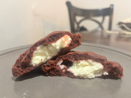 Red Velvet Stuffed Cookies